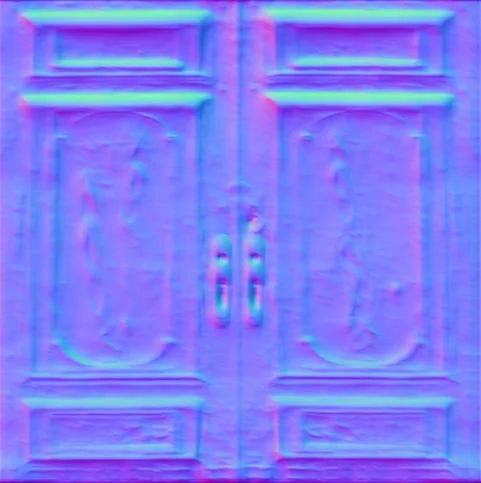 Normal Map for Jacey Gothic Door Black Hardware