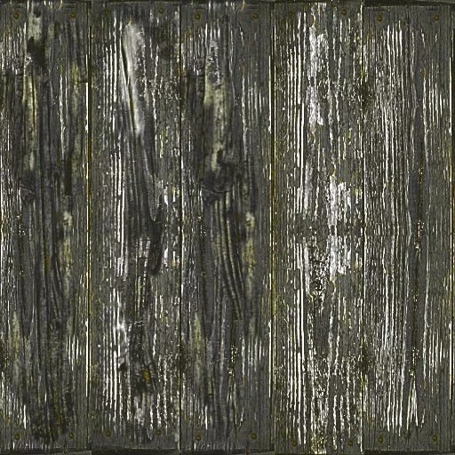 Old Wood Chipped Paint Planks Mossy texture preview
