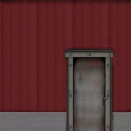 Red Wall With Door main texture preview