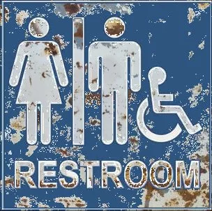Dirty Restroom Sign main texture preview