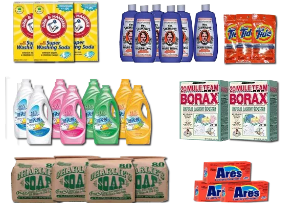 Supermarket Shelf Laundry Soap Background main texture preview
