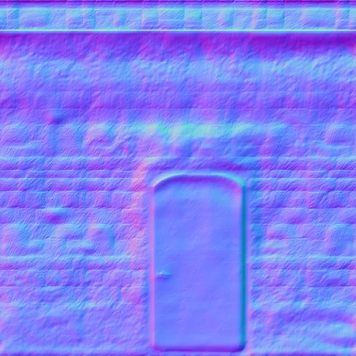 Normal Map for Dirty4 Wall With Door1