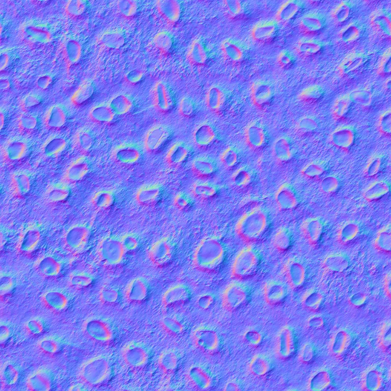 Normal Map for Ground Cement Pebbles