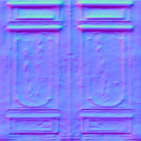 Normal Map for Jacey Gothic Door Purple Plain