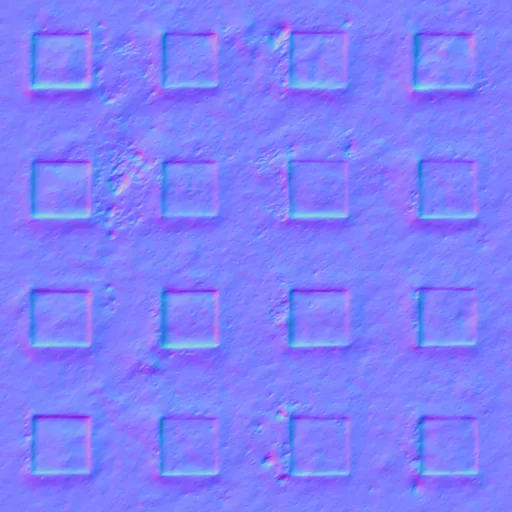 Normal Map for Metal Square Stud