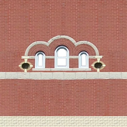 Alpha / Mask for Brick City Building Wall 3 With 5 Windows