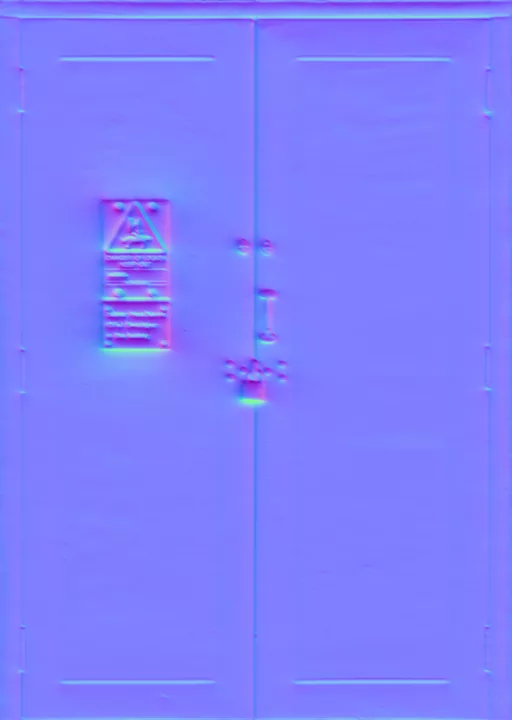 Normal Map for Doors Metal Green Danger