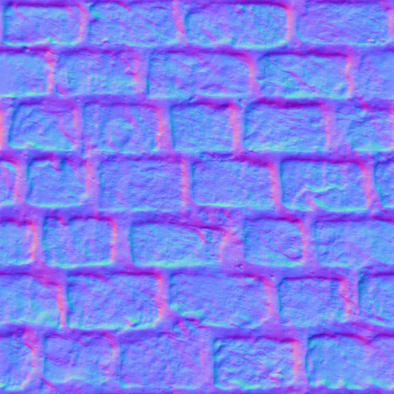 Normal Map for Ground Cobblestone1