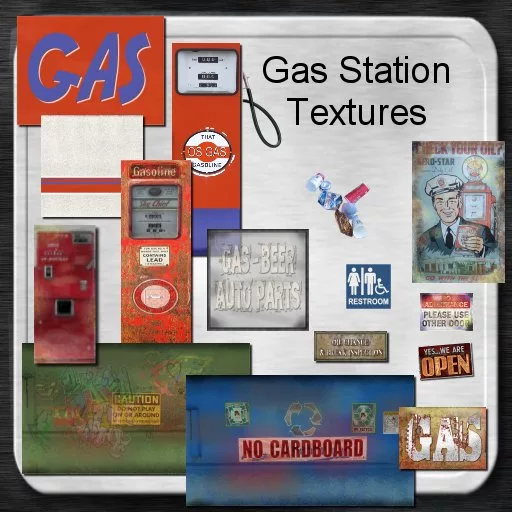 Sign Gas Station Textures main texture preview