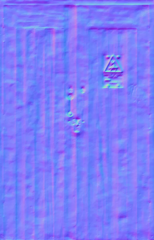 Normal Map for Doors Wood 1
