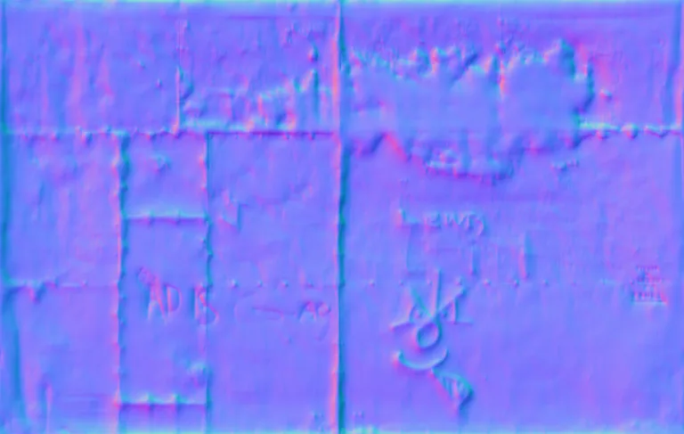 Normal Map for Doors Metal Large Paneled