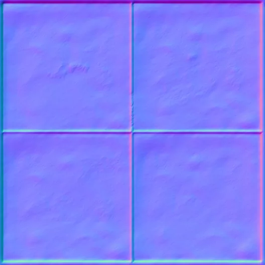 Normal Map for Brown Cement2 Dirty Tiles Border