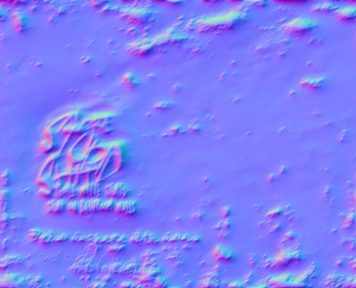 Normal Map for Dirty Rusted Metal Stall Wall7