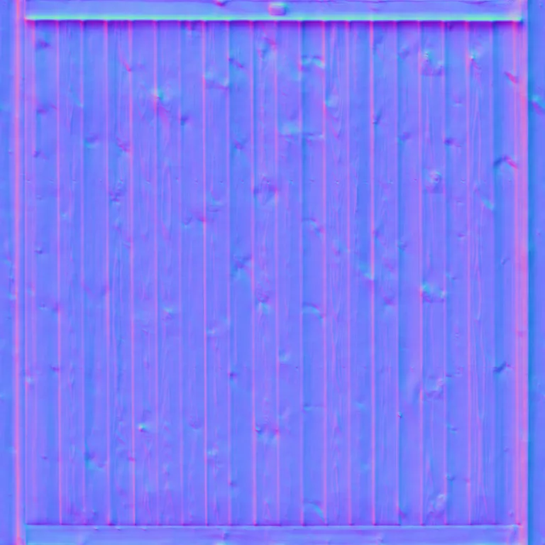 Normal Map for Fence Wood Clean
