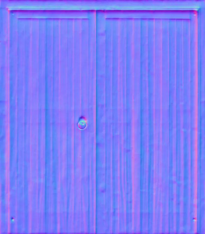 Normal Map for Doors Wood Finished