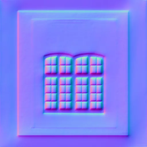 Normal Map for Holiday House Wall 1 With Windows