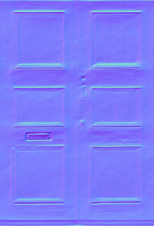 Normal Map for Doors Wood Paneled3