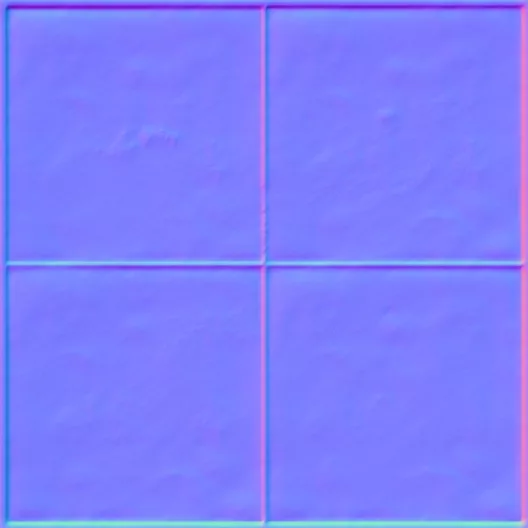 Normal Map for Brown Cement2 Dirty Tiles Border