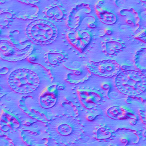 Normal Map for Bandana Natural By Linda Kellie