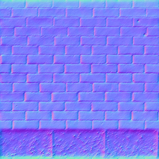 Normal Map for Bricks2 512 By Maria Korolov (Cc Public Domain)
