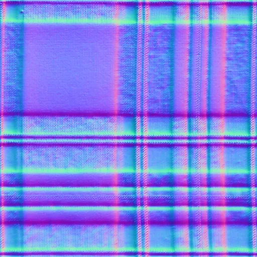 Normal Map for Plaid1 512 By Maria Korolov (Cc Public Domain)