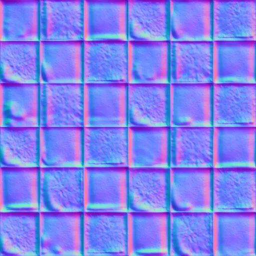 Normal Map for Zadaroo Tile Blue