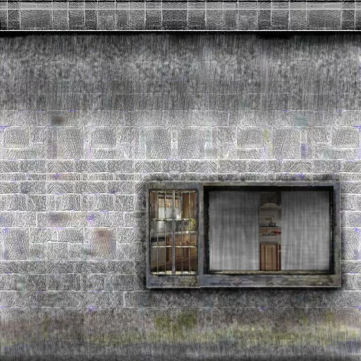 Dirty4 Wall With Window White Curtains main texture preview
