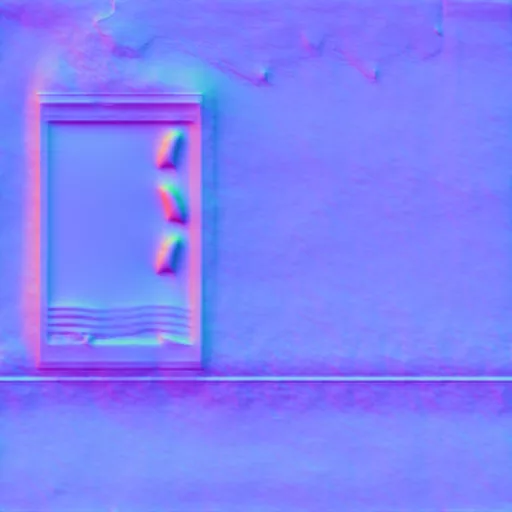 Normal Map for Dirty Wall10 With Window Single