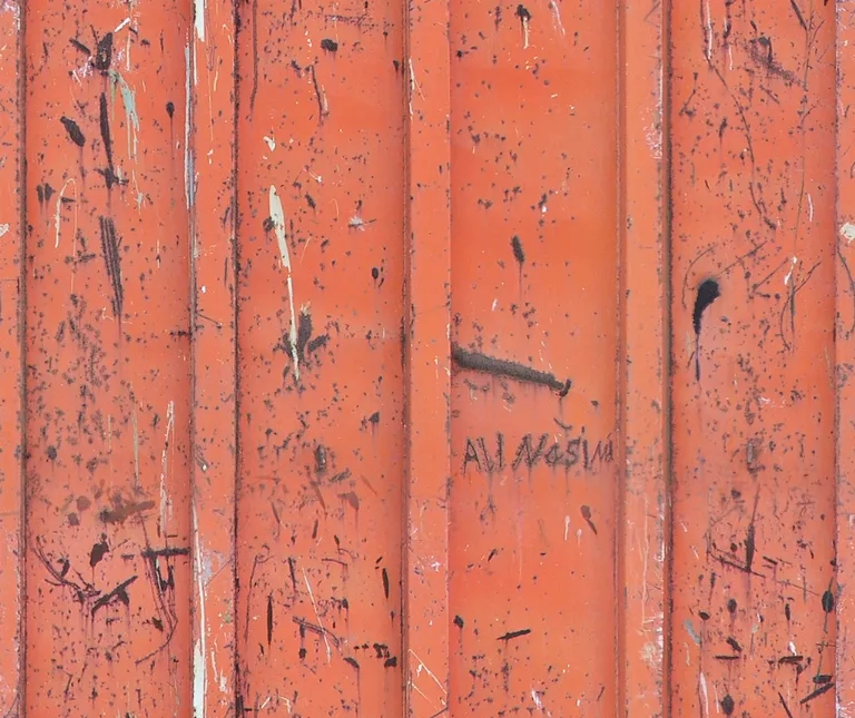 Metal Ribbed Orange Rustic main texture preview