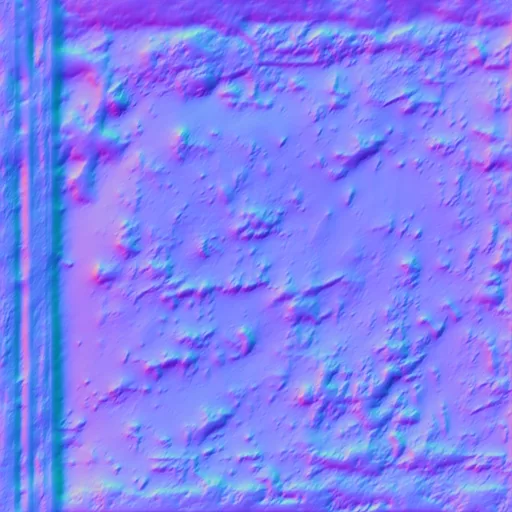 Normal Map for Dirty Rusted Metal Wall6