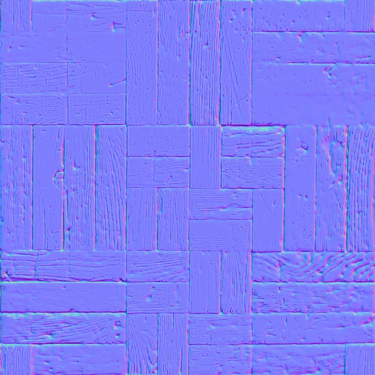 Normal Map for Cc0 Dark Wood Parqet