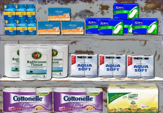 Supermarket Shelf Bathroom Tissue main texture preview