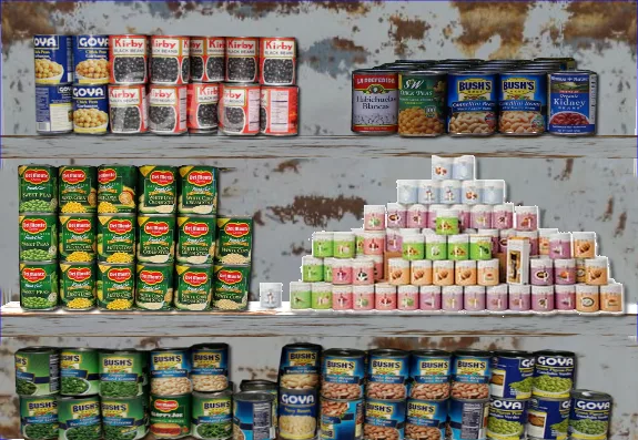 Supermarket Shelf Canned Foods main texture preview