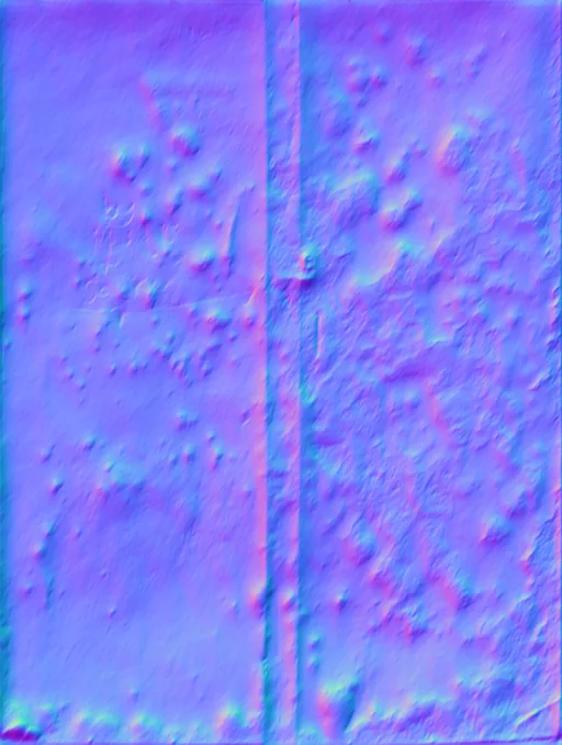 Normal Map for Doors Metal Flaky Paint