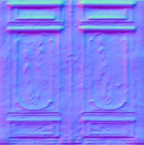 Normal Map for Jacey Gothic Door Black Plain