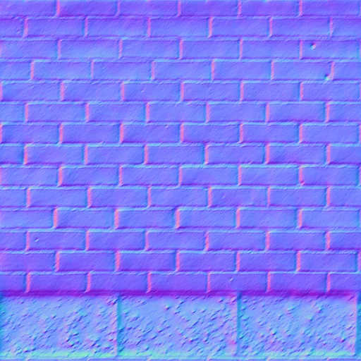 Normal Map for Bricks2 512 By Maria Korolov (Cc Public Domain)