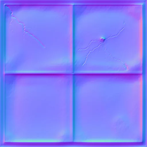 Normal Map for Bt Glass Window Dirty Darkframe2 By Linda Kellie