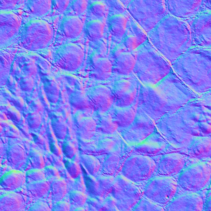 Normal Map for White Gator Left Shoulder Scales Close 6 21 12