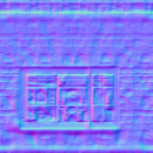 Normal Map for Dirty3 Wall2 With Store Window1